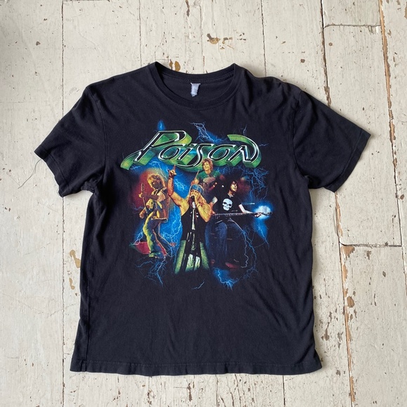 2012 Poison Graphic Concert Tour Tee Shirt Med - Picture 4 of 7